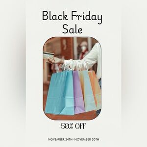 BLACK FRIDAY SALE!! 50% off deals